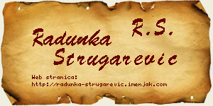Radunka Strugarević vizit kartica